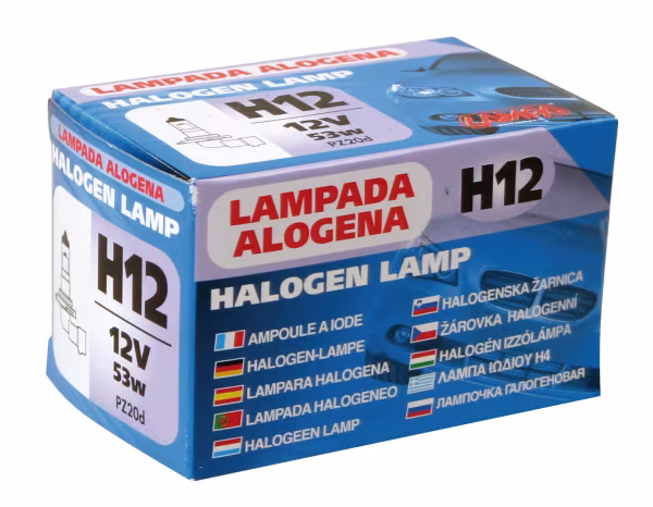 Lampa 12V Lampada alogena - H12 - 53W - PZ20d - 1 pz  - Scatola