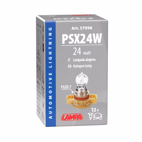 Lampa 12V Lampada alogena - PSX24W - 24W - PG20-7 - 1 pz  - Scatola