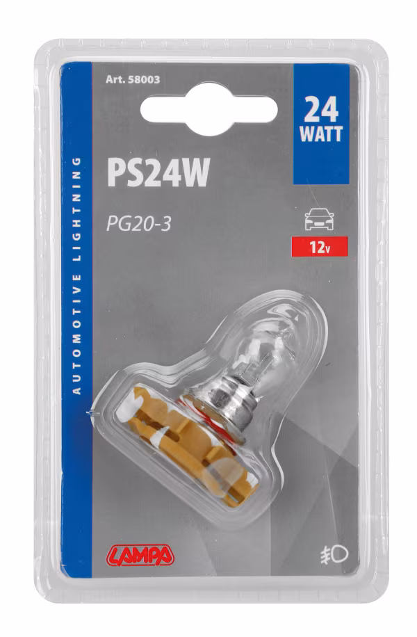 Lampa 12V Lampada alogena - PS24W - 24W - PG20-3 - 1 pz  - D/Blister