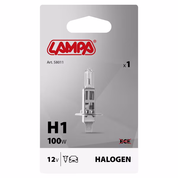 Lampa 12V Lampada alogena - (H1) - 100W - P14,5s - 1 pz  - Scatola