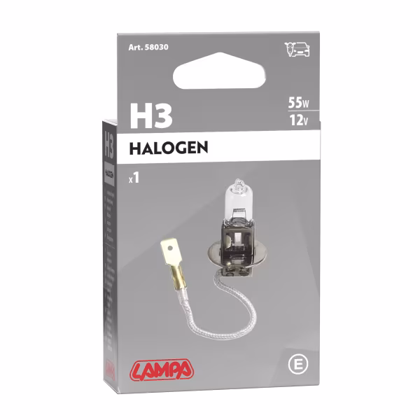 Lampa 12V Lampada alogena - H3 - 55W - PK22s - 1 pz  - Scatola