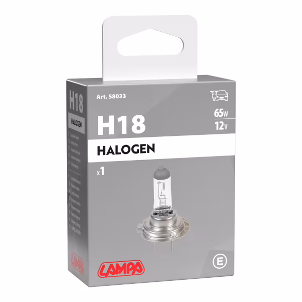 Lampa 12V Lampada alogena - H18 - 65W - PY26d-1 - 1 pz  - Scatola