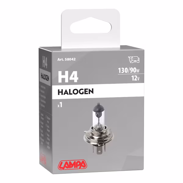 Lampa 12V Lampada alogena - (H4) - 130/90W - P43t - 1 pz  - Scatola