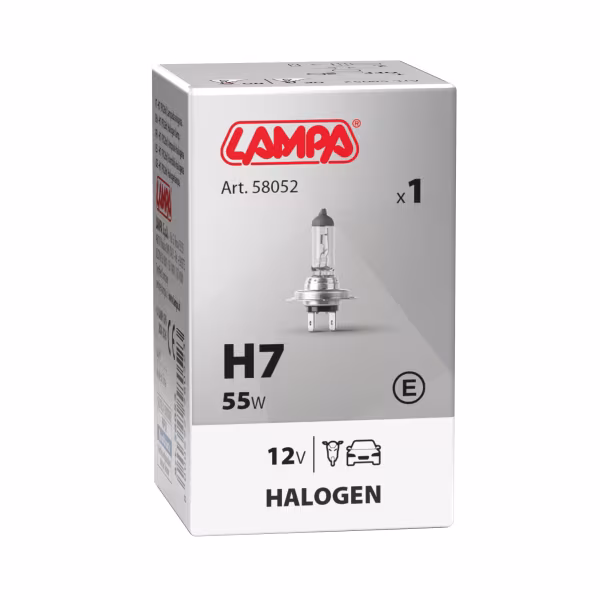 Lampa 12V Lampada alogena - H7 - 55W - PX26d - 1 pz  - Scatola