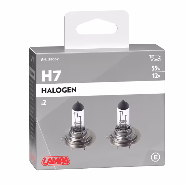 Lampa 12V Lampada alogena - H7 - 55W - PX26d - 2 pz  - Scatola