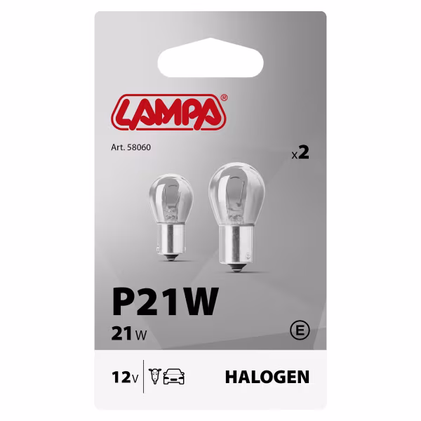 Lampa 12V Lampada 1 filamento - P21W - 21W - BA15s - 2 pz  - Scatola
