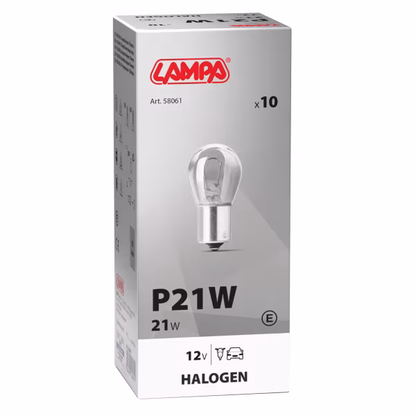 Lampa 12V Lampada 1 filamento - P21W - 21W - BA15s - 10 pz  - Scatola