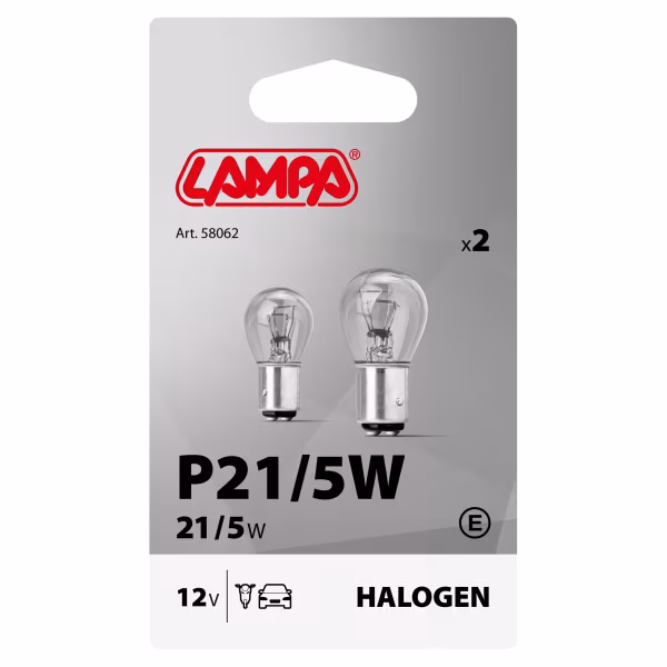 Lampa 12V Lampada 2 filamenti - P21/5W - 21/5W - BAY15d - 2 pz  - Scatola