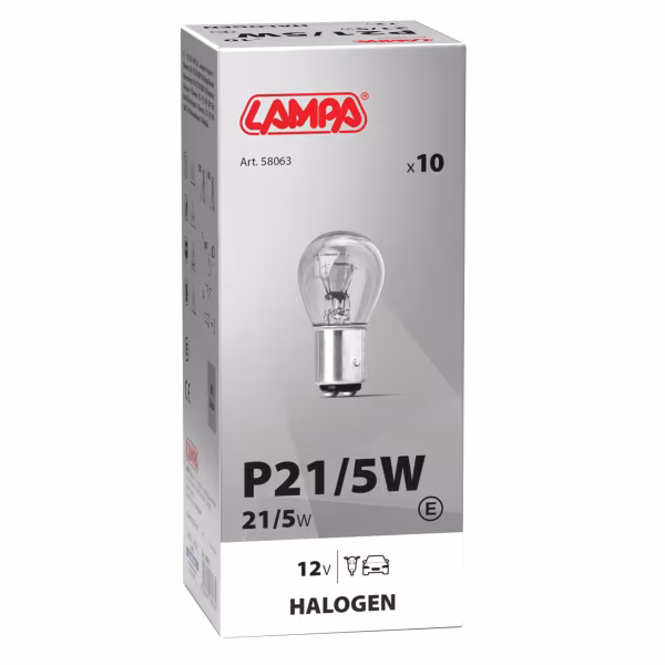 Lampa 12V Lampada 2 filamenti - P21/5W - 21/5W - BAY15d - 10 pz  - Scatola