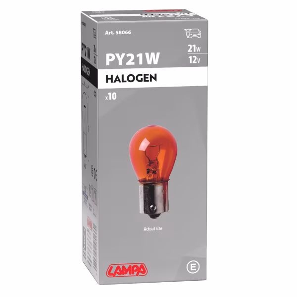 Lampa 12V Lampada 1 filamento - PY21W - 21W - BAU15s - 10 pz  - Scatola - Arancio
