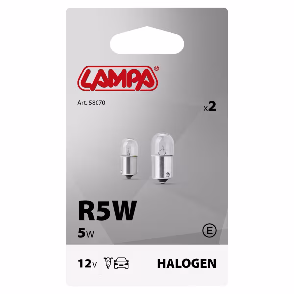 Lampa 12V Lampada sferica - R5W - 5W - BA15s - 2 pz  - Scatola