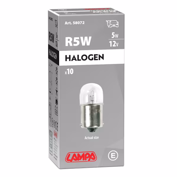 Lampa 12V Lampada sferica - R5W - 5W - BA15s - 10 pz  - Scatola