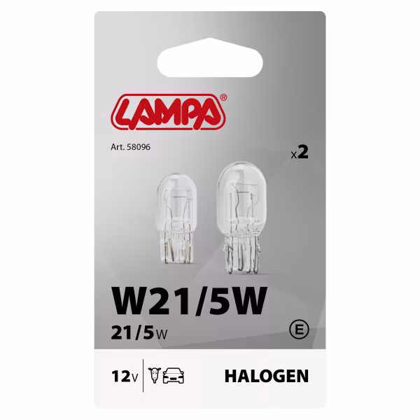 Lampa 12V Lampada con zoccolo vetro - W21/5W - 21/5W - W3x16q - 2 pz  - Scatola