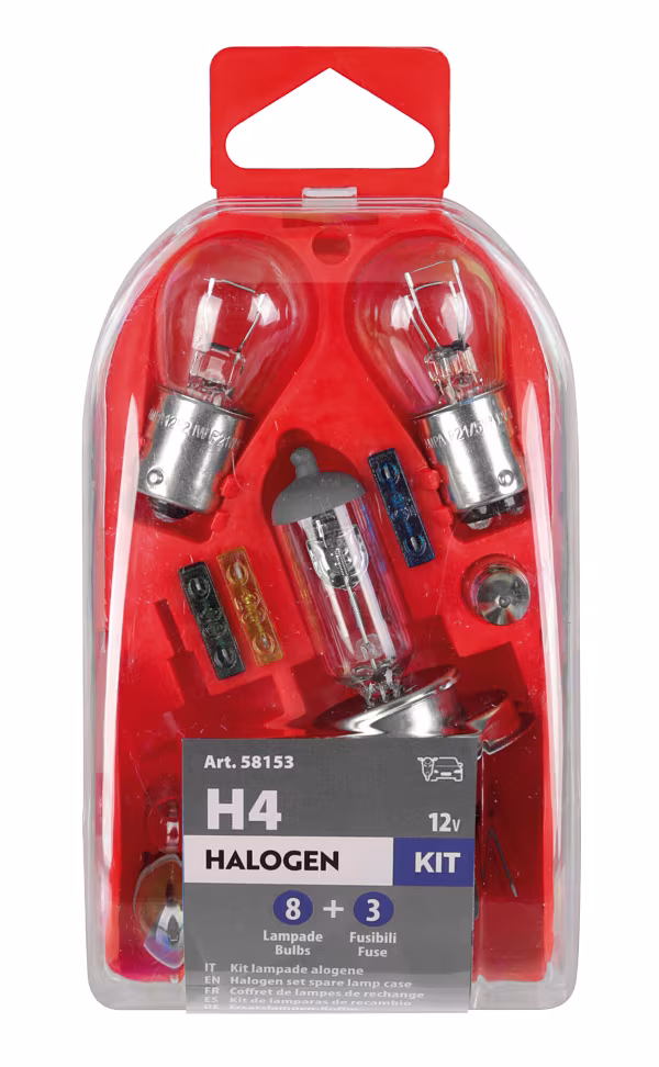 Lampa Kit lampade di ricambio 11 pz, alogena H4 - 12V