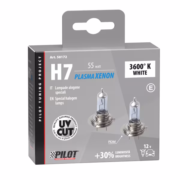 Pilot 12V Lampada alogena Xenon - H7 - 55W - PX26d - 2 pz  - Scatola