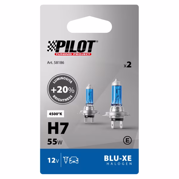 Pilot 12V Lampada alogena Blu-Xe - H7 - 55W - PX26d - 2 pz  - Scatola