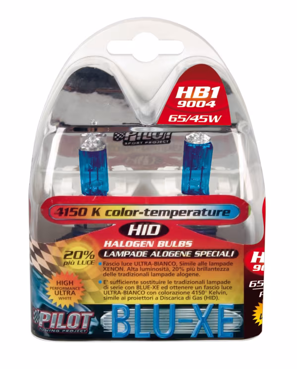Pilot 12V Lampada alogena Blu-Xe - HB1 9004 - 65/45W - P29t - 2 pz  - Scatola Plast.