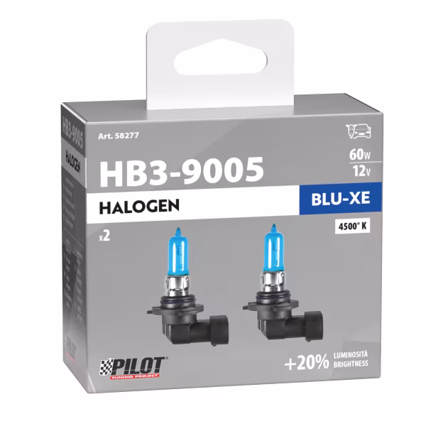 Pilot 12V Lampada alogena Blu-Xe - HB3 - 65W - P20d - 2 pz  - Scatola