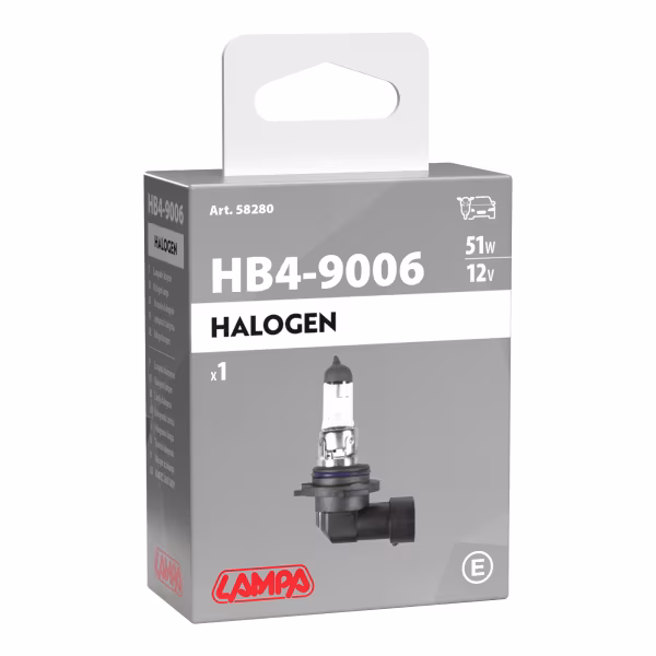 Lampa 12V Lampada alogena - HB4 - 51W - P22d - 1 pz  - Scatola