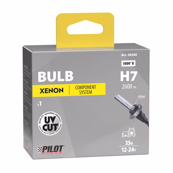 Pilot 12/24V Lampadina HID Xenon 5.000K - H7 - 1 pz  - Scatola