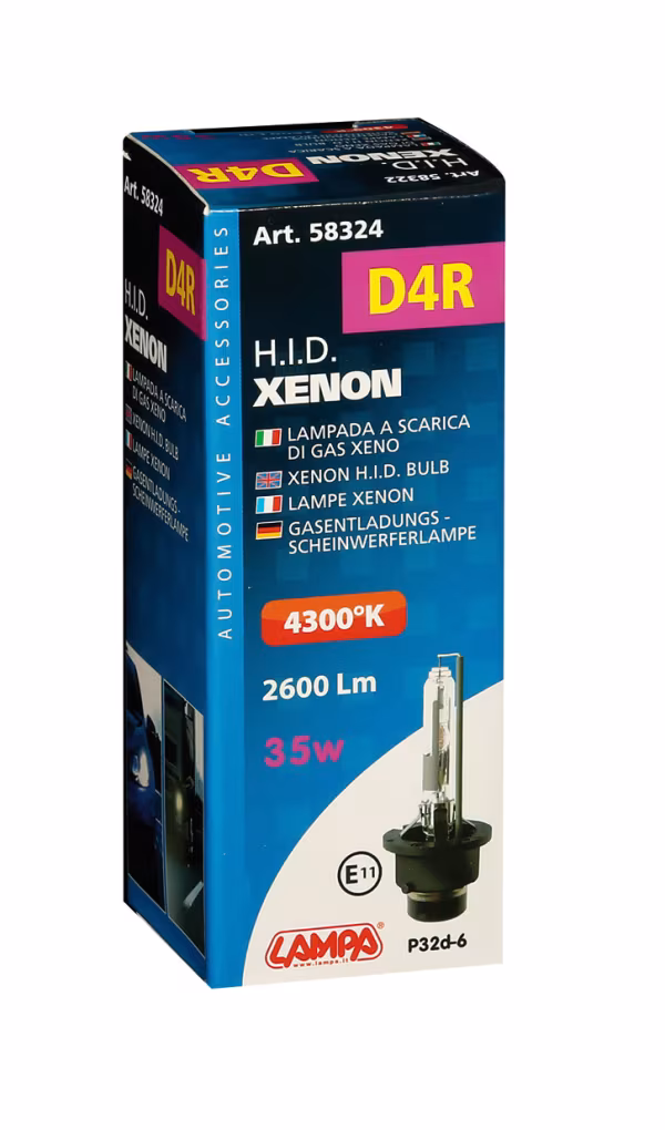 Lampa Lampada HID Xenon 4.300°K - D4R - 35W - P32d-6 - 1 pz  - Scatola