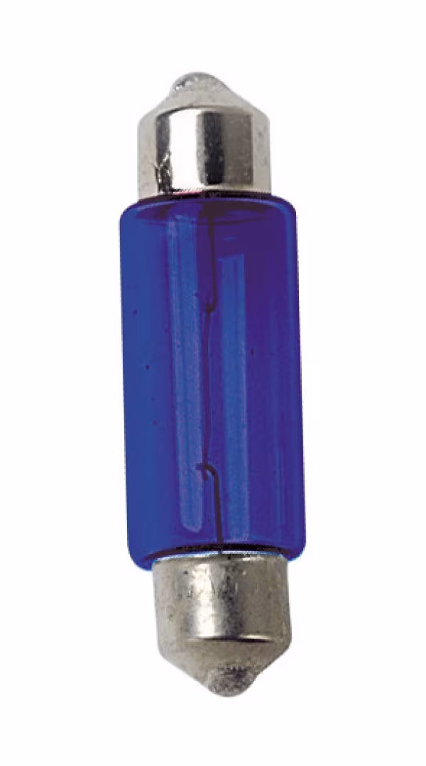 Pilot 12V Lampada siluro - (C10W) - 11x35 mm - 10W - SV8,5-8 - 2 pz  - D/Blister - Blu