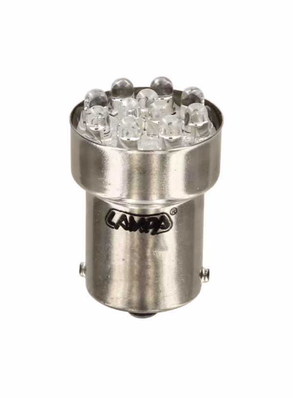 Pilot 12V Lampada Multi-Led 11 Led - (R10W) - BA15s - 1 pz  - Scatola - Rosso