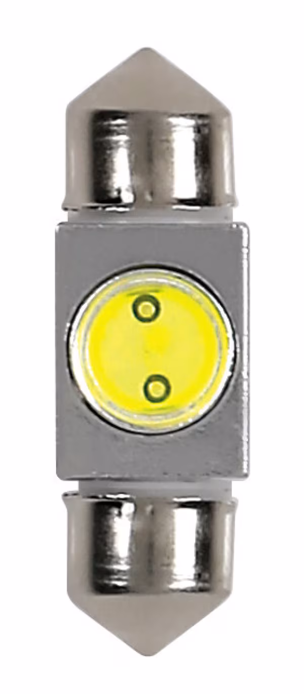 Pilot 12V Led Series - 1 SMD x 2 chips - 10x31 mm - SV8,5-8 - 1 pz  - Scatola - Bianco