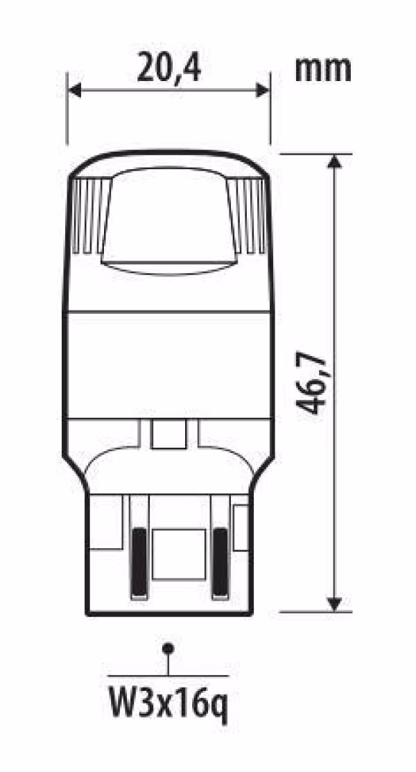 Pilot 12V Ultra-Lumen Series - (WY21/5W) - W3x16q - 2 pz  - Scatola - Arancio - Doppia polarità - Resistenza incorporata