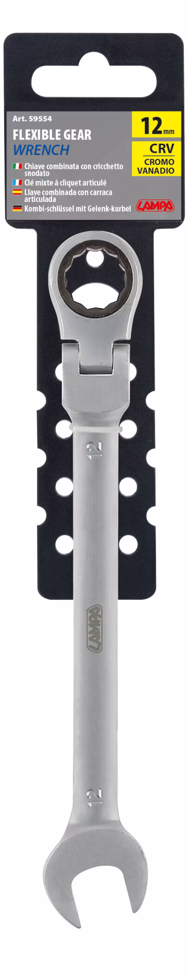 Lampa Chiave combinata con cricchetto snodato