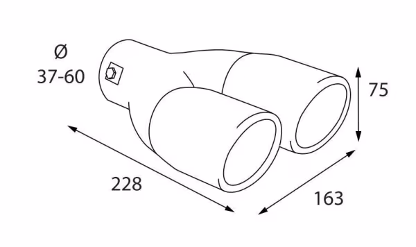 Pilot TS-73, terminale di scarico - Acciaio