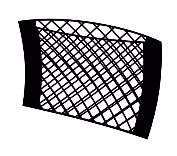 Lampa Net-System-6, tasca a rete elasticizzata - 40x25 cm