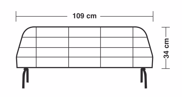 Lampa GRG-3, griglia divisoria in metallo cm 34x109