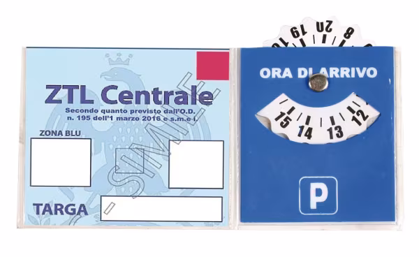Lampa Porta certificato con disco orario in PVC