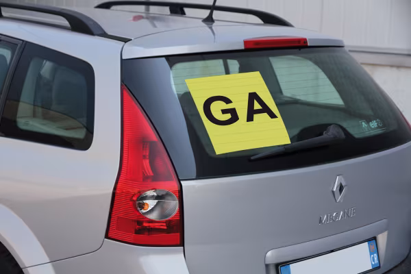 Lampa Contrassegno GA (Guida Accompagnata) - Posteriore