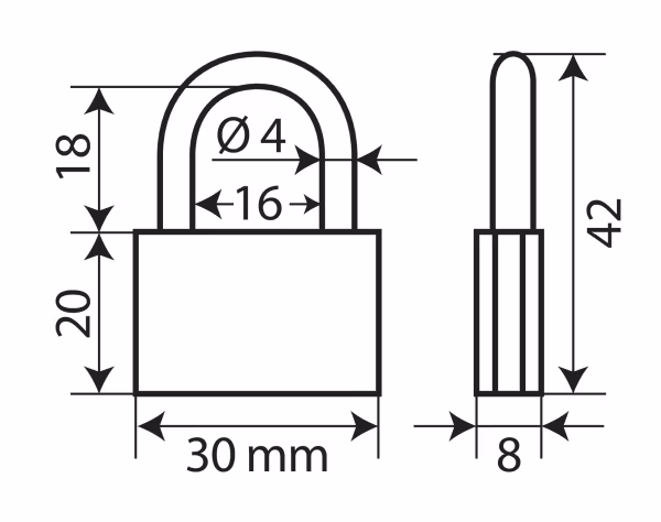 Lampa Basic, lucchetto in ottone