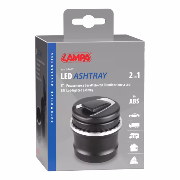 Lampa Posacenere a barattolo con luce a led