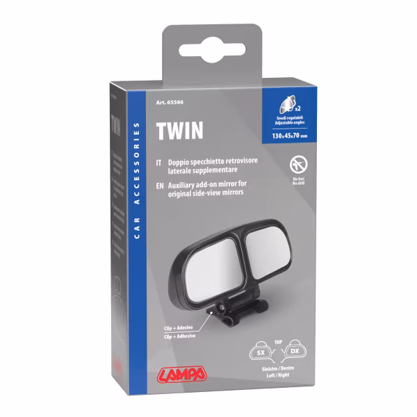 Lampa Twin, doppio specchietto retrovisore laterale supplementare