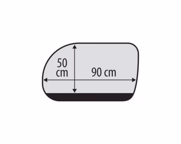 Gran Pree Essential-Caps 2 in 1, calze-tendine parasole laterali posteriori, set 2 pezzi