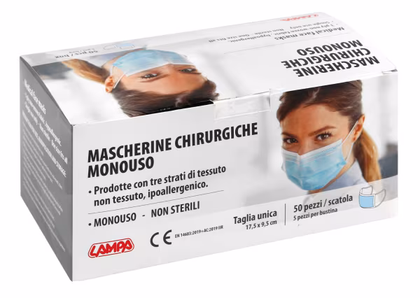 Lampa Mascherine chirurgiche monouso, confezione da 5 pz