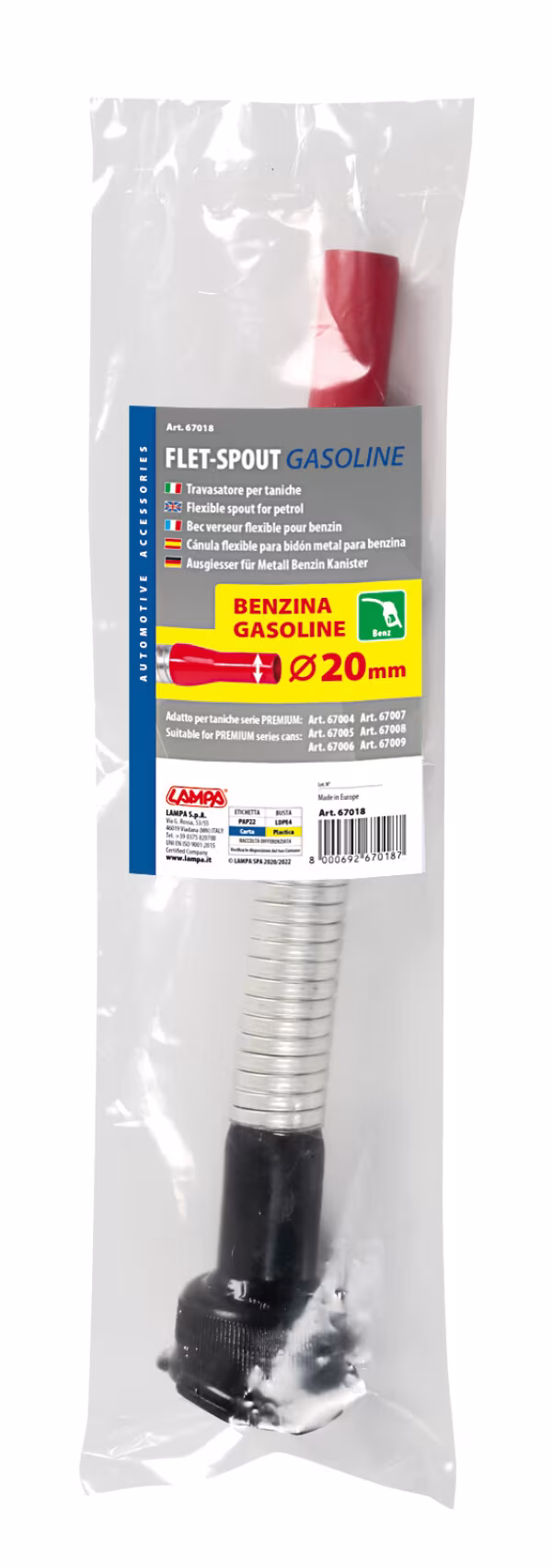 Lampa Premium, travasatore flessibile per benzina - Ø 20 mm