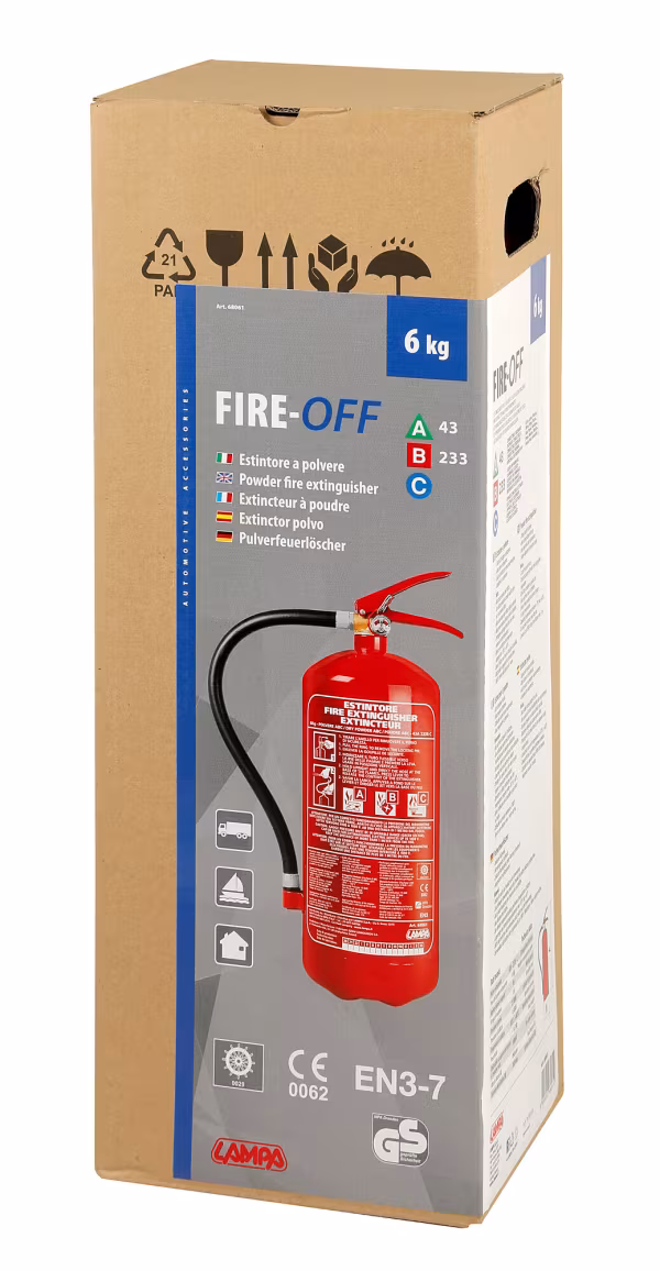 Lampa Fire-Off, estintore a polvere, 6 Kg