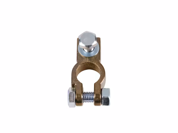 Lampa Morsetto batteria rinforzato; fissaggio cavo a capocorda su vite - foro capocorda Ø 8 mm - Polo positivo