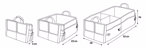 Lampa Organizer Deluxe per baule - L