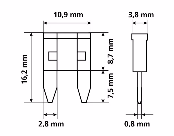 Lampa Set 10 micro-fusibili lamellari assortiti, 12/32V