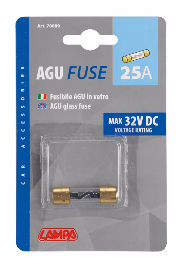 Lampa Fusibile AGU in vetro, 12/32V - 25A