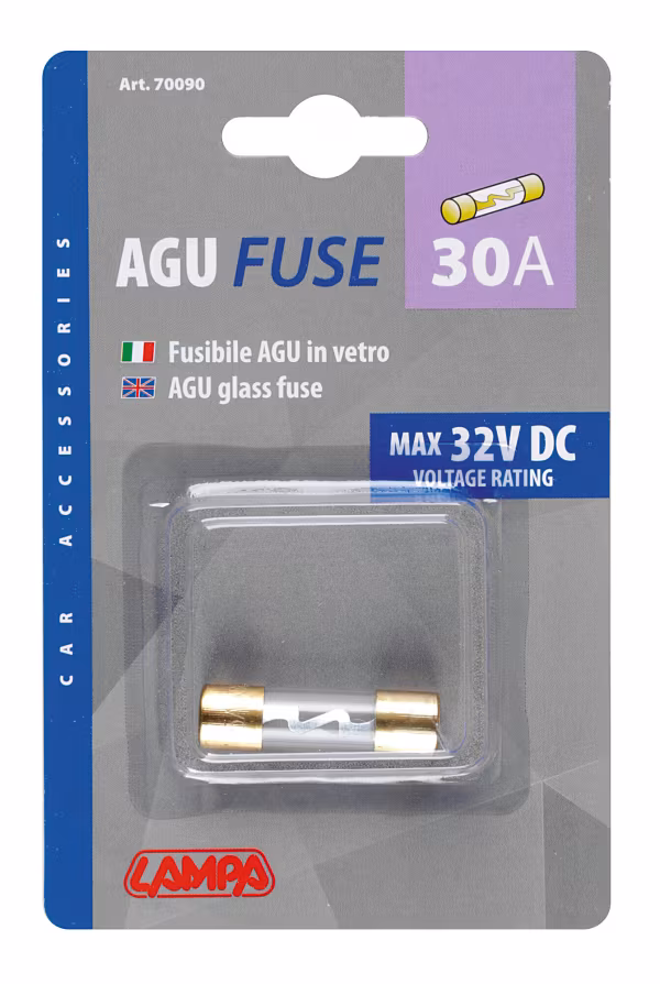 Lampa Fusibile AGU in vetro, 12/32V - 30A