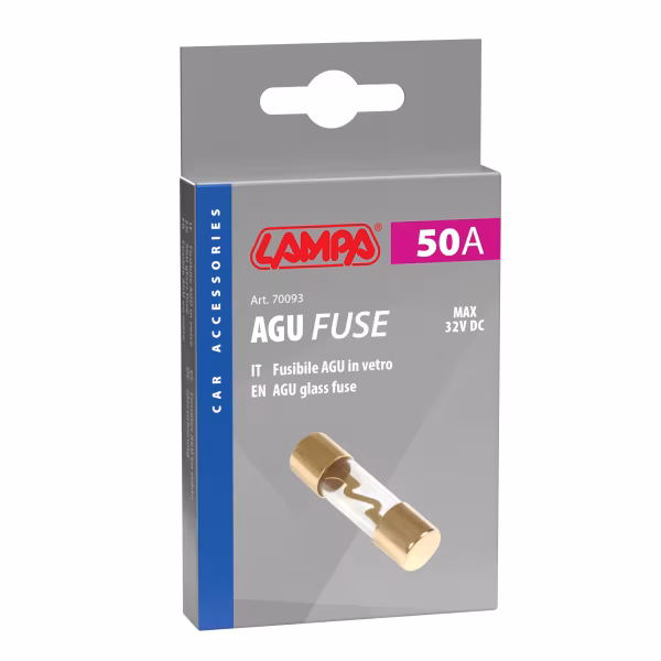 Lampa Fusibile AGU in vetro, 12/32V - 50A