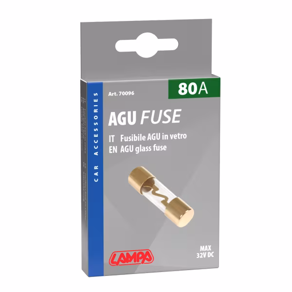 Lampa Fusibile AGU in vetro, 12/32V - 80A