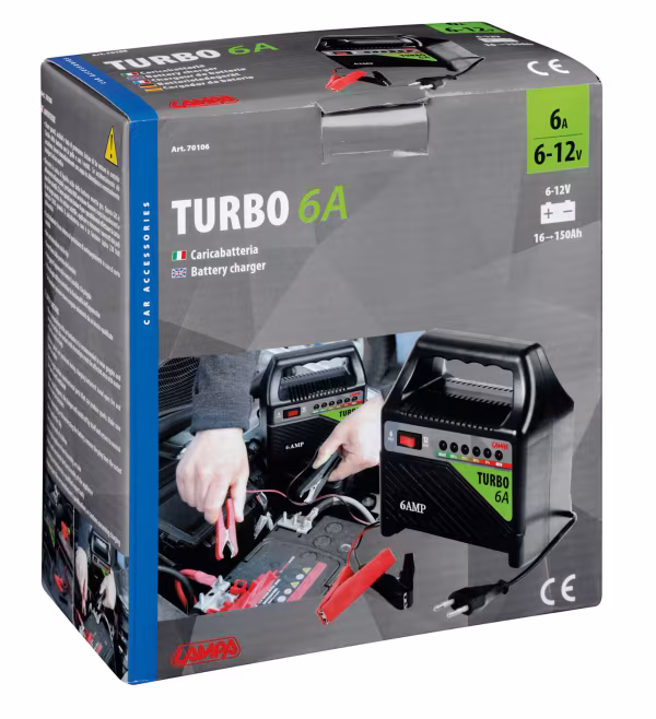 Lampa Turbo 6 A, caricabatteria 6/12V